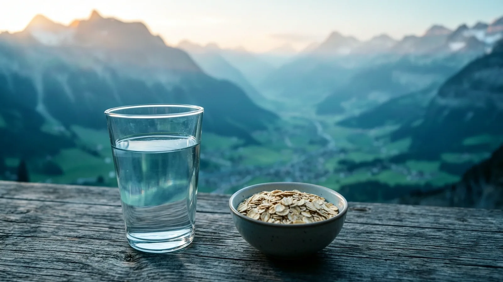 Schweizer Alpendetail am Morgen